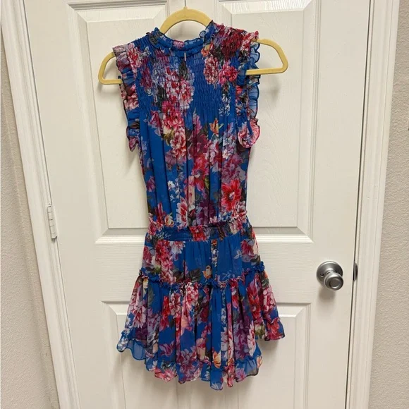 MISA Los Angeles Floral Smocked Wist Mini Dress - Picture 13 of 13